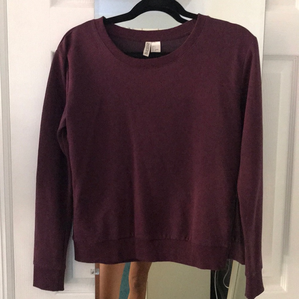 H&M Burgandy Crew Neck Sweater